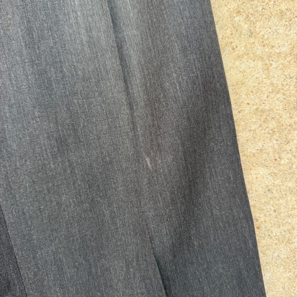 Brooks Brothers Dress Pants Mens 36 Charcoal Grey Pleated Cuffed Wool Trousers - Picture 7 of 16
